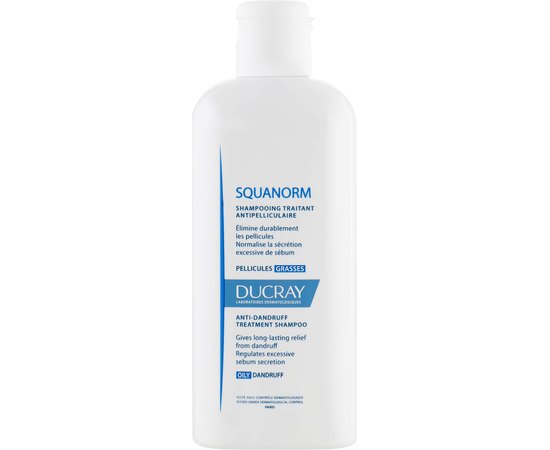 Ducray Squanorm Shampoo Oily Dandruff Шампунь проти жирної лупи, 200 мл, фото 