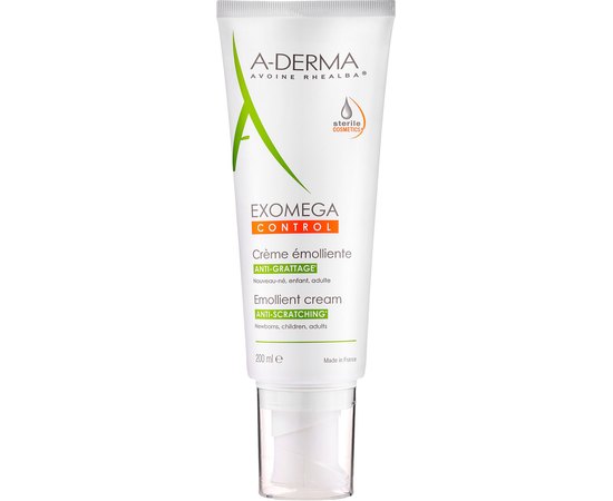 A-Derma Exomega Control Emollient Cream Пом'якшувальний крем для тіла, фото 