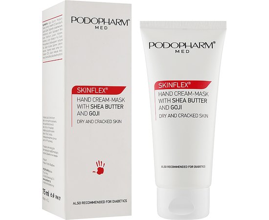 Увлажняющая крем-маска для рук с адаптогеном и молозивом Podopharm Skinflex Hand Cream Mask with Adaptogens and Colostrum, изображение 3
