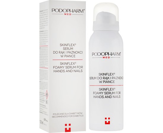 Увлажняющая пенка-сыворотка для рук и ногтей Podopharm Skinflex, 125 ml, изображение 2