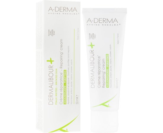 Восстанавливающий крем для раздраженной кожи A-Derma Dermalibour + CICA- Creme, 50 ml, изображение 5