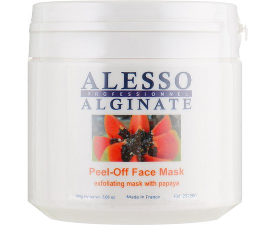 Маска альгинатная глубоко очищающая и отшелушивающая с папайей Alesso Professionnel Alginate Exfoliating Peel-Off Face Mask With Papaya