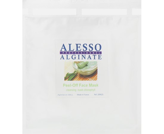Маска альгинатная очищающая с хлорофиллом Alesso Professionnel Alginate Chlorophyll Peel-Off Cleansing Mask