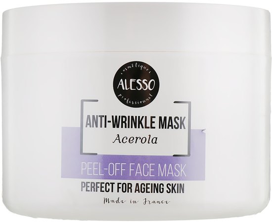 Маска альгинатная против морщин с ацеролой Alesso Professionnel Alginate Anti-Wrinkle Peel-Off Face Mask With Acerola