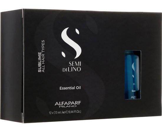 Масло увлажняющее для волос Alfaparf Milano Semi Di Lino Diamond Sublime Essential Oil, 12x13 ml