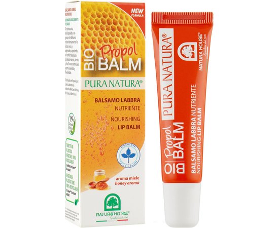 Поживний бальзам для губ з екстрактом прополісу та ароматом меду Natura House Nourishing Lip Balm, 10 ml, фото 