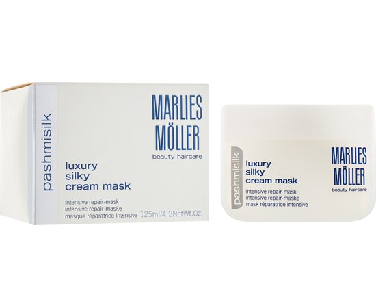 Интенсивная маска шелковая для волос Marlies Moller Pashmisilk Silky Cream Mask, 120 ml, изображение 3