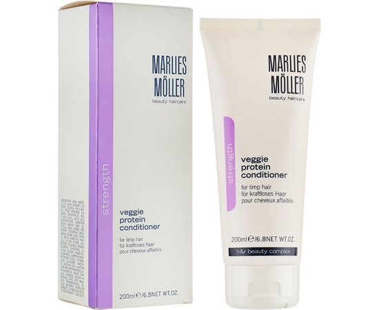 Кондиционер для ослабленных волос на основе растительного протеина Marlies Moller Strength Veggie Protein Conditioner, 200 ml, изображение 2