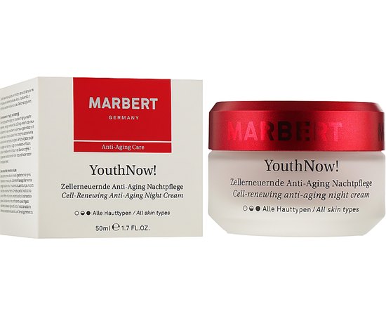 Крем антивозрастной ночной Marbert YouthNow Cell-Renewing Anti-Aging Night Cream For All Skin Types, 50 ml, изображение 2