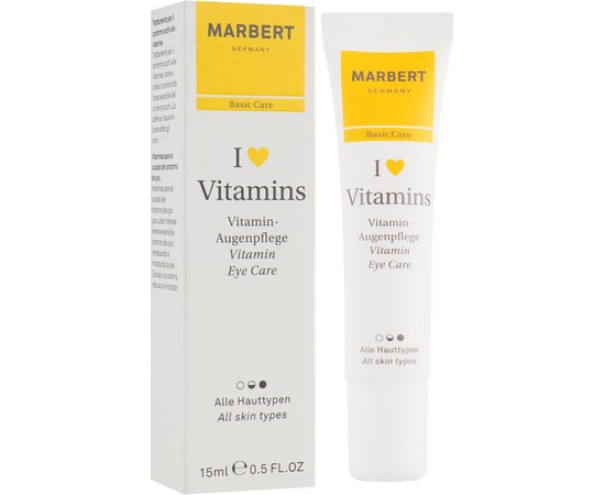 Крем для кожи вокруг глаз Я люблю витамины Marbert Basic Skin Care I love Vitamins Eye Care, 15 ml, изображение 2