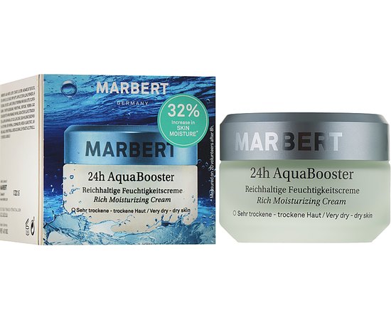Крем для сухой и очень сухой кожи лица Marbert Aqua Booster Moisturising Cream rich, 50 ml, изображение 4