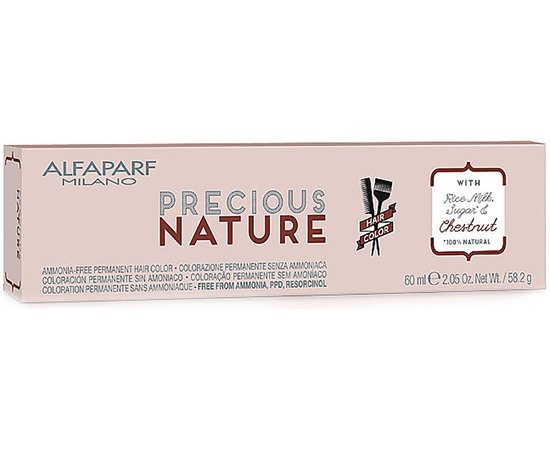 Крем-краска для волос безаммиачная Alfaparf Milano Precious Nature Permanent Coloring Cream Ammonia Free, 60 ml, изображение 2