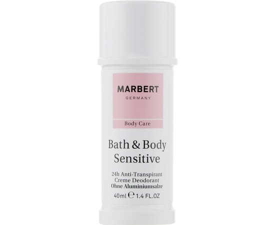 Кремовый дезодорант без алюминия Marbert Body Care Bath & Body Sensitive Aluminium-free Cream Deodorant, 40 ml