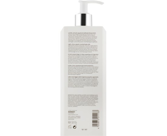 Marbert Bath & Body Classic Aqua Soft Body Milk Лосьйон для тіла "Аква", 400 мл, фото _ab__is.image_number.default Marbert Bath & Body Classic Aqua Soft Body Milk Лосьйон для тіла "Аква", 400 мл, фото _ab__is.image_number.default