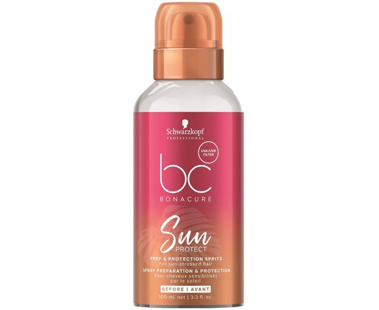 Солнцезащитный спрей для волос Schwarzkopf Professional Bonacure Sun Protect Prep & Protection Spritz, 100 ml, изображение 2