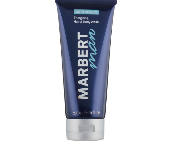 Marbert Men Skin Power Energizing Hair & Body Wash Засіб по догляду за волоссям і тілом для чоловіків, 200 мл, фото 
