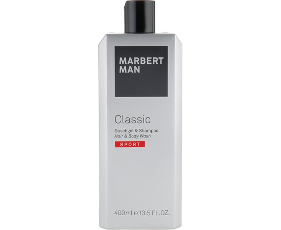 Marbert Man Classic Sport Hair & Body Wash Засіб по догляду за волоссям і тілом, 400 мл, фото 