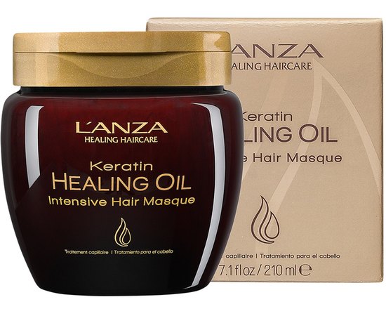 Интенсивная маска для волос L'anza Keratin Healing Oil Intesive Hair Masque, 210 ml, изображение 2 Интенсивная маска для волос L'anza Keratin Healing Oil Intesive Hair Masque, 210 ml, изображение 2
