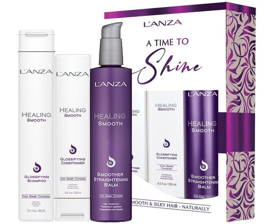 Набір розгладжувальних засобів для волосся L'anza Healing Smooth Trio Box, фото 