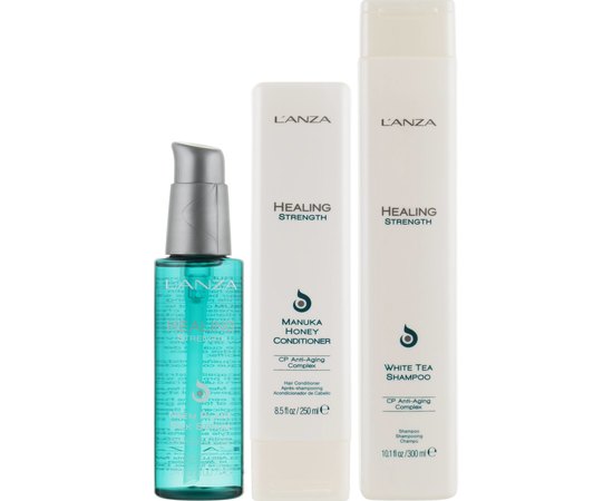 Набор укрепляющих средств для волос L'anza Healing Strength Holiday Trio Box, изображение 4