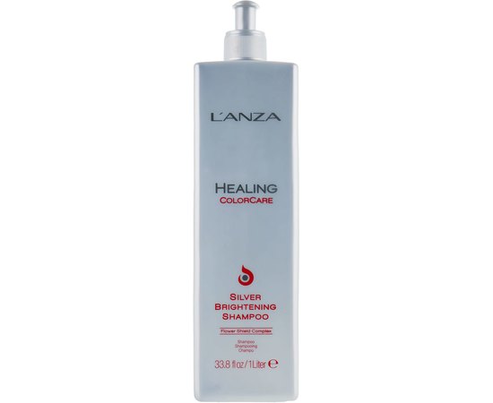 Шампунь для устранения желтизны L'anza Healing ColorCare Silver Brightening Shampoo, изображение 2