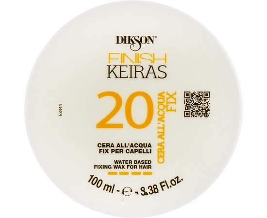 Віск на основі ароматизованої води Dikson Finish Keiras Water Based Fixing Wax For Hair, 100 ml, фото 