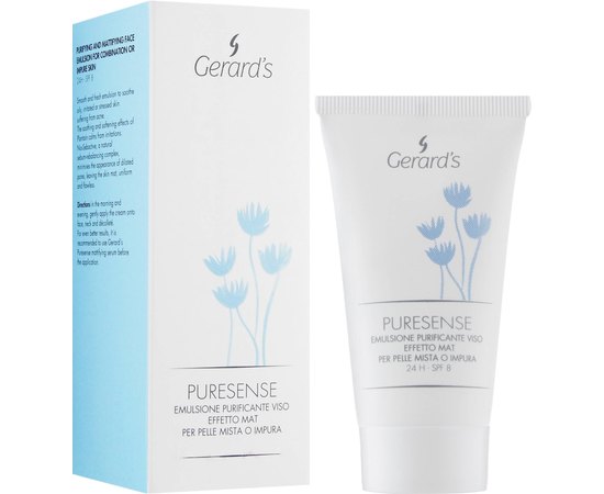 Эмульсия очищающая матирующая Gerard's Puresense Emulsia 24h, 50 ml, изображение 2