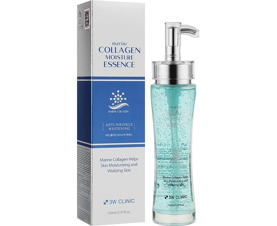 Ессенция для лица увлажняющая с коллагеном 3W CLINIC Marine Collagen Moisture Essence, 150 мл, изображение 2