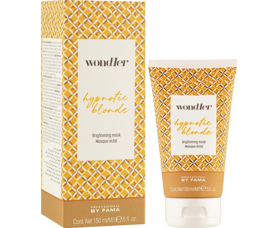 Маска для блестящего блонда  By Fama Wondher Hypnotic Blonde Brightening Mask, 150 ml, изображение 2 Маска для блестящего блонда  By Fama Wondher Hypnotic Blonde Brightening Mask, 150 ml, изображение 2
