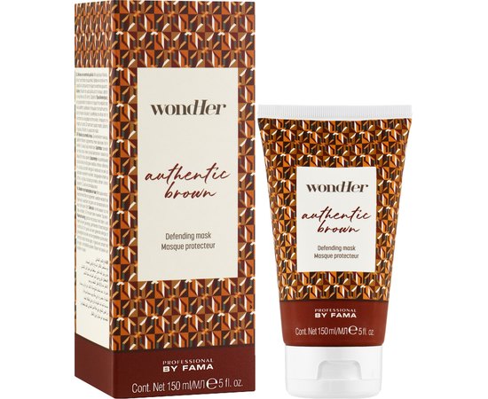 Маска для коричневого волосся Wondher Authentic Brown Defending Mask, 150 ml, фото _ab__is.image_number.default