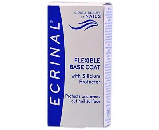 Мягкая основа под лак выравнивающая ногтевую пластину Asepta Ecrinal Anti-Streak Basecoat, 10 ml, изображение 2