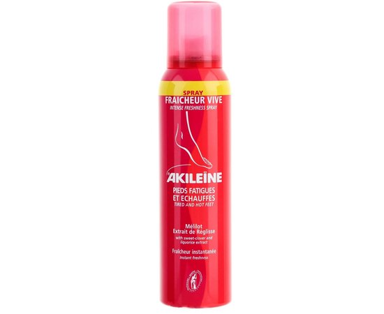 Охлаждающий спрей для успокоения разгоряченных ног Asepta Akileine Red Instant Freshness Spray, 150 ml