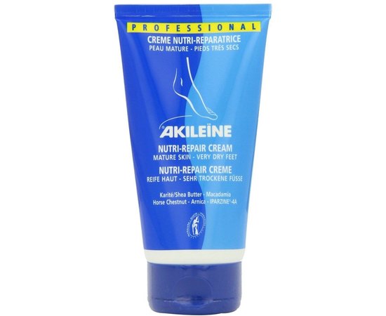 Регенерирующий крем для сухой и чувствительной кожи стоп Asepta Akileine Blue Nutri-Repair Cream for Dry Feet