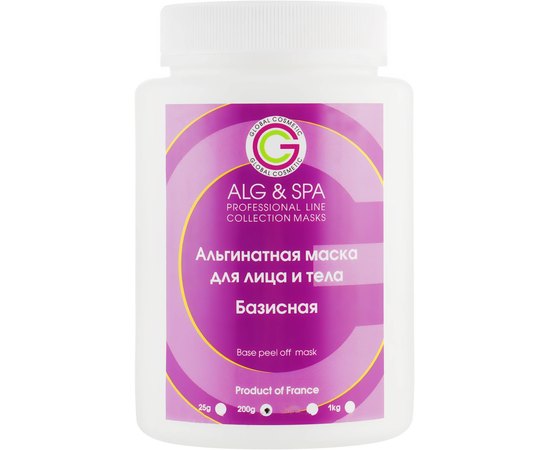Альгинатная маска базисная для лица и тела Alg & Spa Base peel off mask, изображение 3
