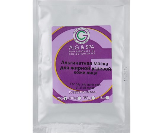 Альгинатная маска для жирной и угревой кожи Alg & Spa For oily and acne skin peel off mask, изображение 5