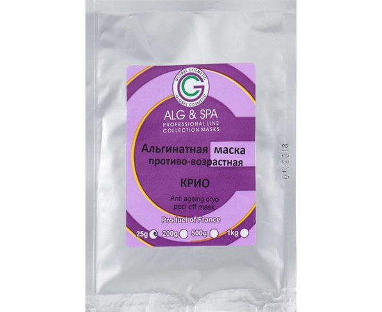 Альгінатна маска Кріо противікова Alg & Spa Anti ageing cryo peel off mask, фото _ab__is.image_number.default