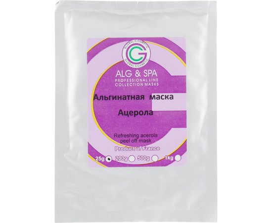 Альгинатная маска стимулирующая Ацерола Alg & Spa Refreshing acerola peel off mask, изображение 3
