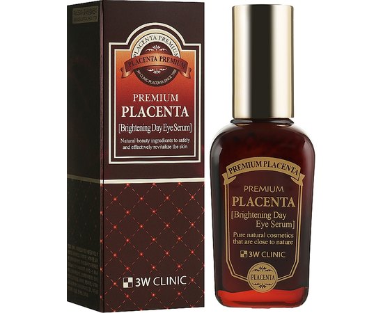Антивозрастная сыворотка для глаз с плацентой 3W CLINIC Premium Placenta Brightening Day Eye Serum, 50 мл, изображение 2