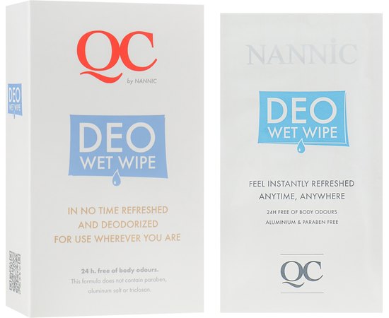 Nannic QC DEO wet wipes Дезодоруючі серветки, 10 штук, фото _ab__is.image_number.default