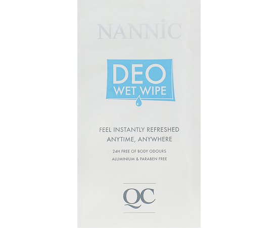 Дезодорирующие салфетки Nannic QC DEO wet wipes, 10 шт
