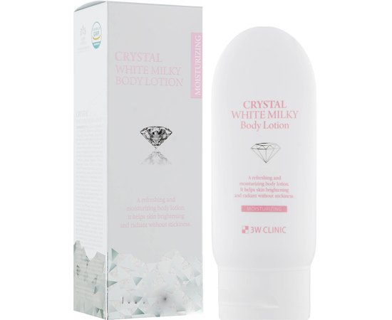 Лосьон для тела с экстрактом молока 3W CLINIC Crystal White Milky Body Lotion, 150 гр, изображение 2