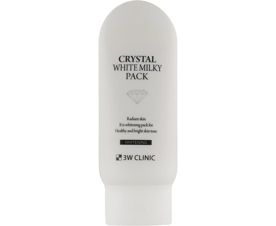 Маска для обличчя, що відбілює з екстрактом молока 3W CLINIC Crystal White Milky Pack, 200 гр, фото 