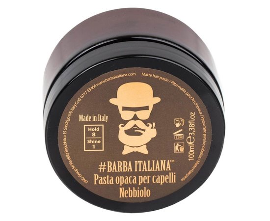 Матовая паста для волос Barba Italiana Nebbiolo Matte Hair Paste, 100 ml