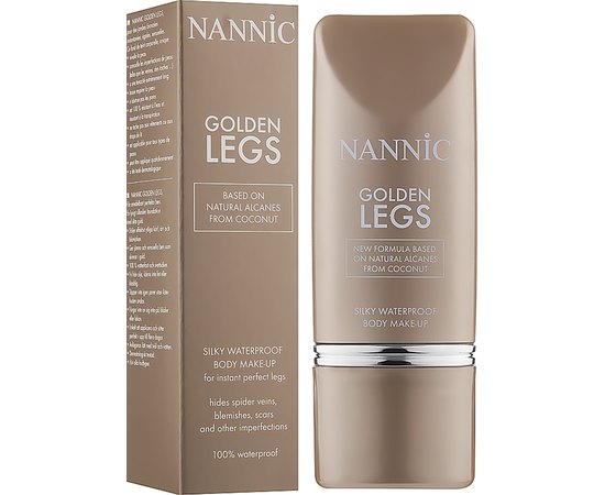 Nannic Golden Legs Водостойкий тональный крем для тела, 30 мл, изображение 2