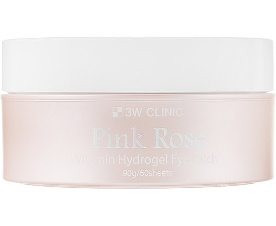 Патчи для глаз гидрогелевые с экстрактом розы 3W CLINIC Pink Rose Vitamin Hydrogel Eye Patch, 60 шт, изображение 2