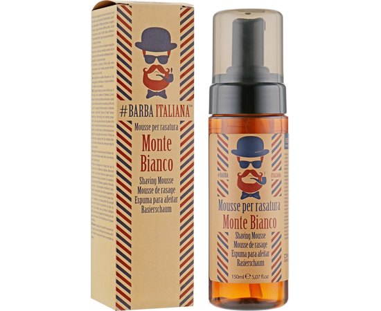 Пена для бритья Barba Italiana Monte Bianco Shaving Mousse, 150 ml, изображение 2