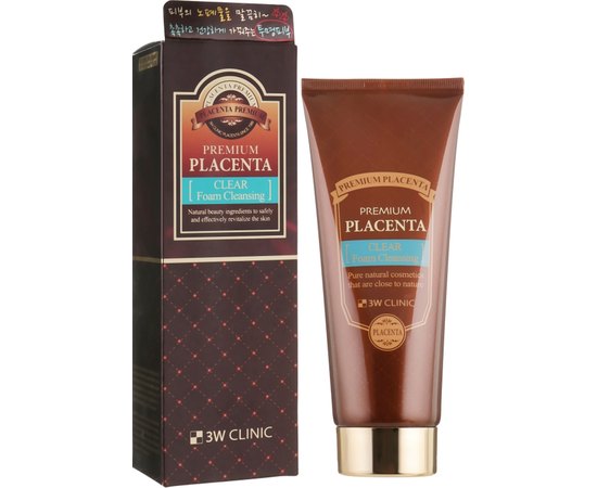 Пінка для вмивання 3W CLINIC Premium Placenta Clear Foam Cleansing, 180 мл, фото _ab__is.image_number.default