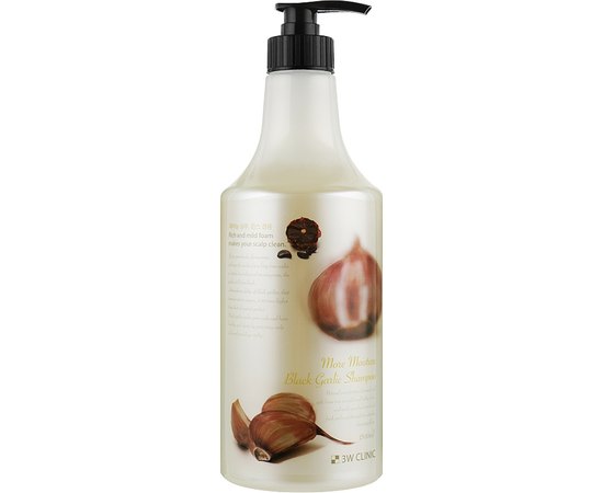 Шампунь для волосся, що зволожує з чорним часником 3W CLINIC More Moisture Black Garlic Shampoo, 500 мл, фото 