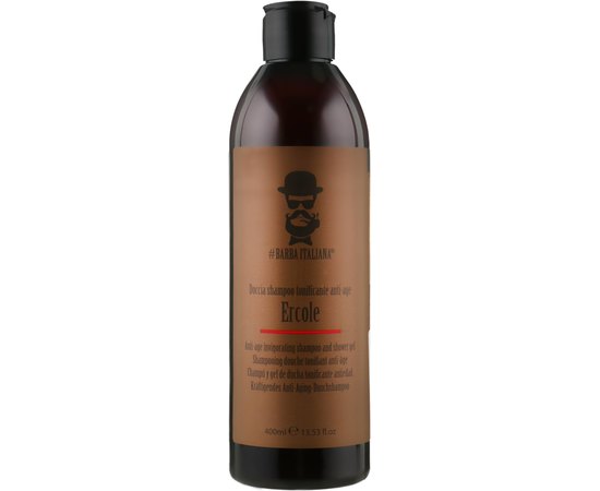 Шампунь и гель для душа укрепляющий антивозрастной Barba Italiana Ercole Shampoo And Shower Gel, 400 ml