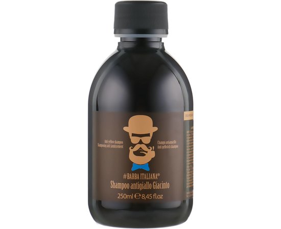 Шампунь нейтрализующий желтый пигмент Barba Italiana Giacinto Shampoo, 250 ml, изображение 2